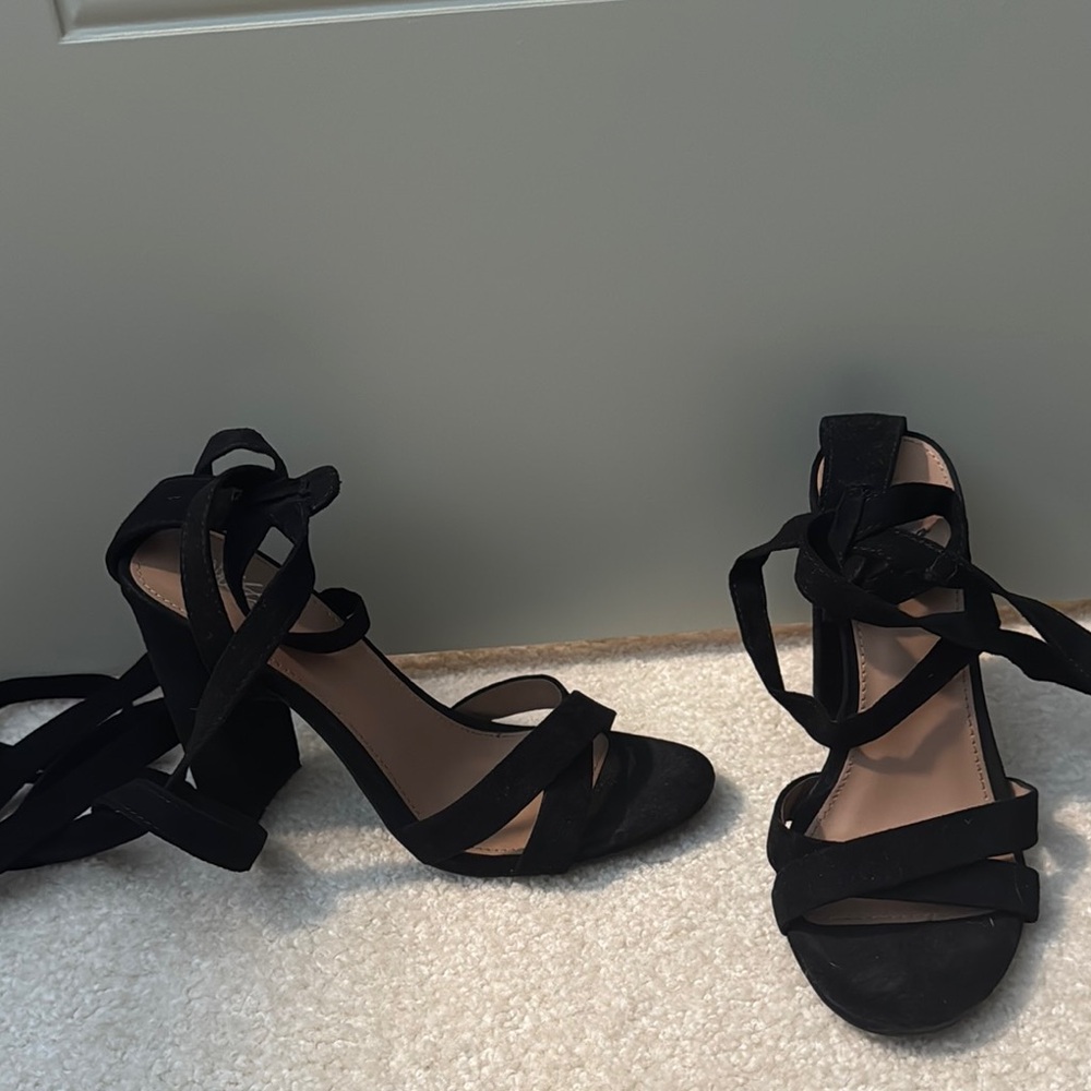 Elegant Black Strappy Heels
